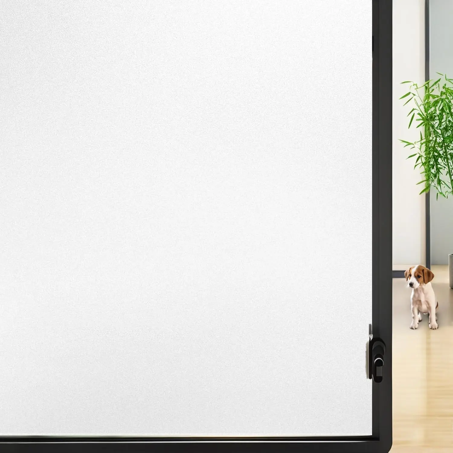 Frosted  Window Film Static Cling Glass Sticker Non Adhesive No Glue Removable Vinyl UV Blocking Heat Control Window Covering for  Bathroom Office Kitchen (17.7x118 Inch)