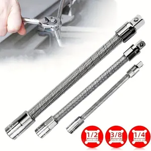 Socket extension rod, flexible connecting rod, universal connecting rod, bendable flexible shaft, power rod, bent rod, intermediate connecting rod tool
