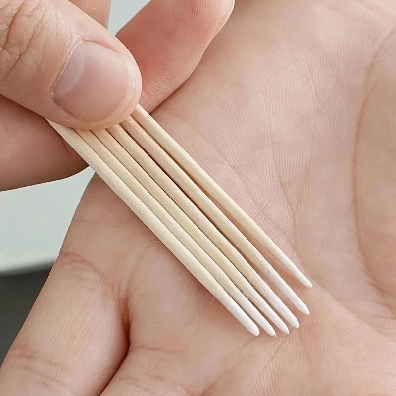 Wooden Nail Clean Up Sticks, 200pcs Precision Nail Polish Removal & Cleaning Tool, DIY Nail Art Supplies for Home Salon Use