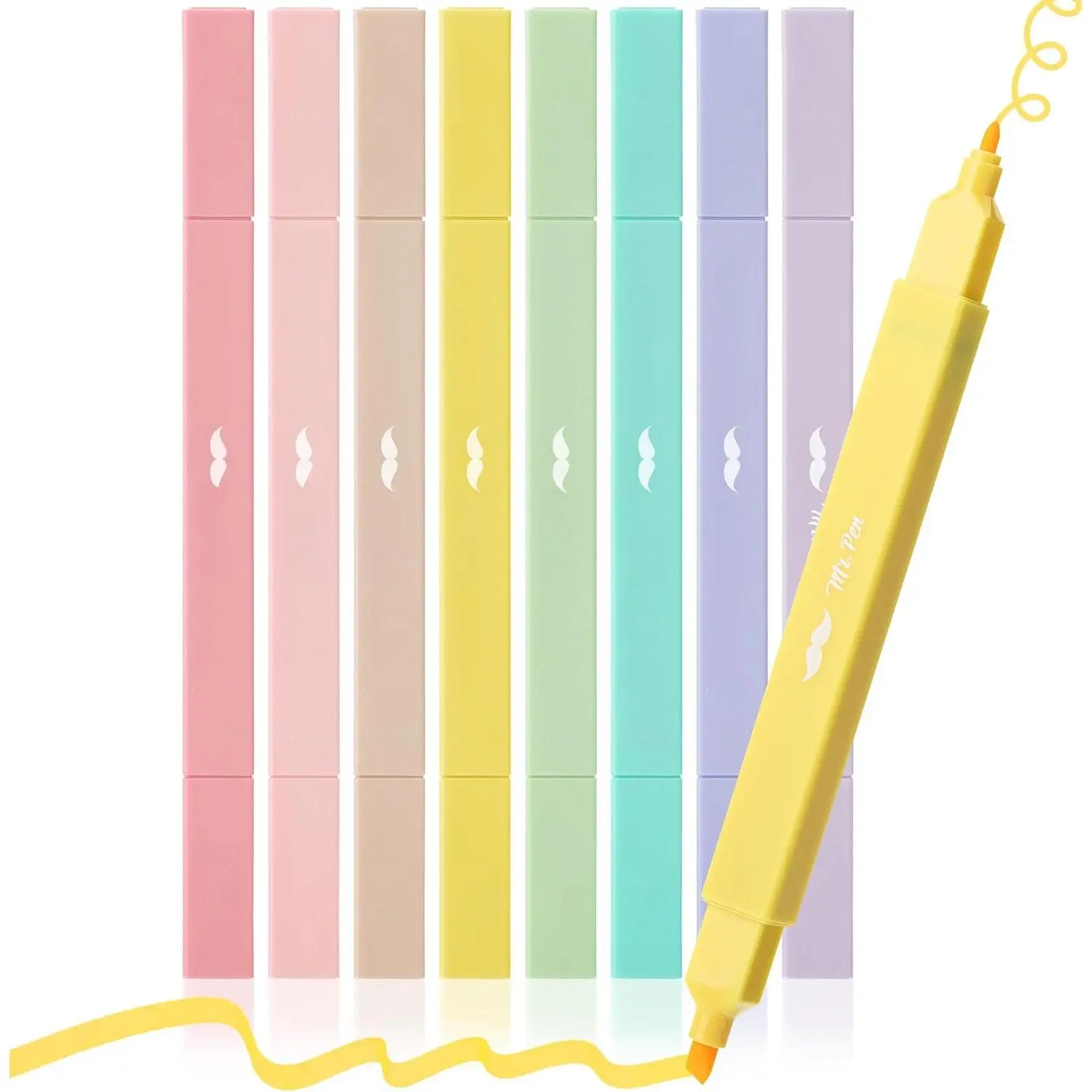 -  Tip Aesthetic Highlighters, 8 count, Chisel & Fine Tip | Cute Highlighters  Colors for Journaling, Highlighting, Underlining,  Dry,  to School Supplies