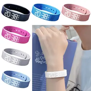 New Smart Fitness Ring, LED Digital Alarm Bracelet with Adjustable Silicone Strap, Anti-Snooze Vibration Alert, Waterproof Design, Built-in Pedometer, Vibration Alarm & Sleep Monitoring Function