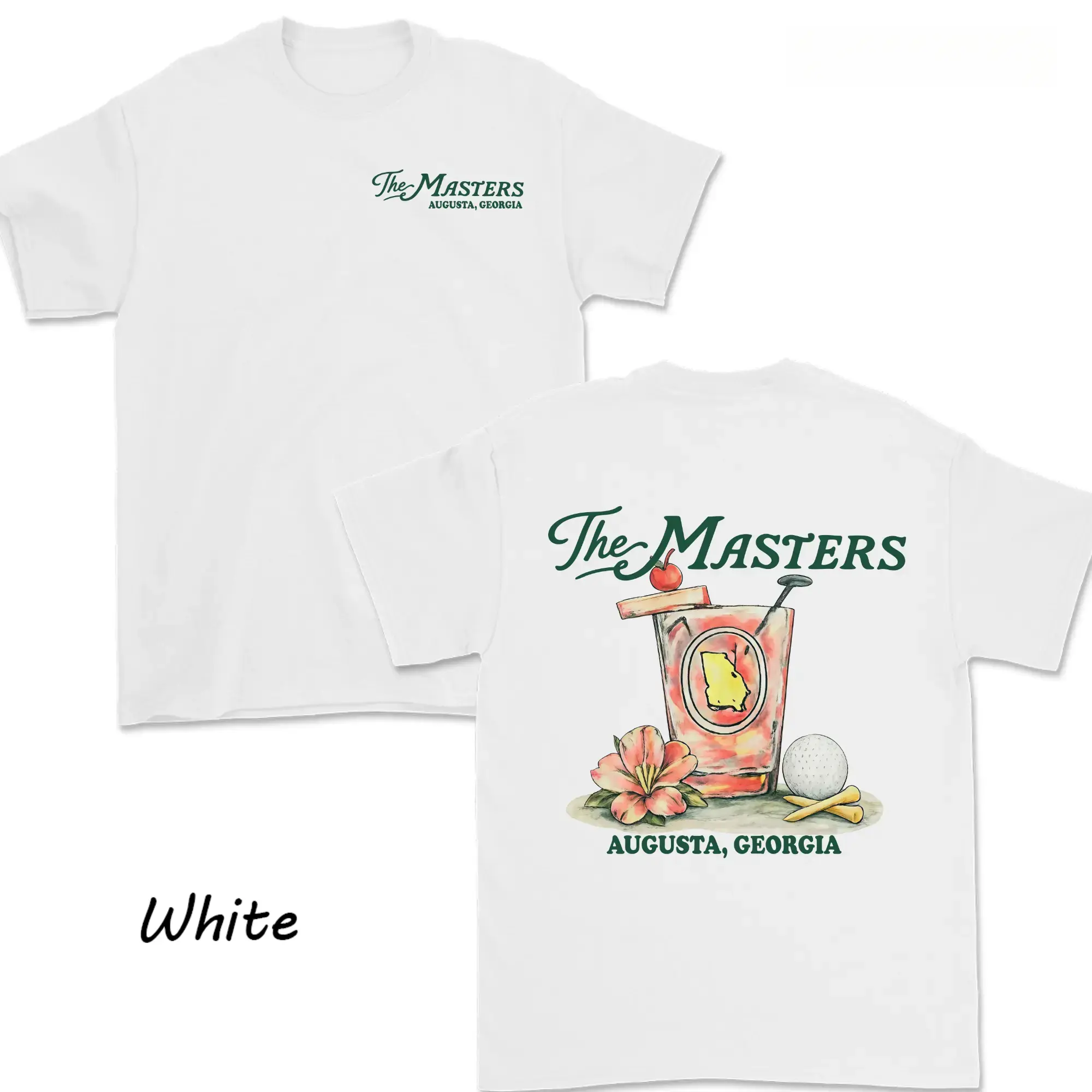 The Masters Augusta Georgia Golf Cocktail Shirt For Men For Women, Augusta Souvenir Tee, Azalea Drink Graphic, Tournament Keepsake Gift, Trendy Unisex Shirt