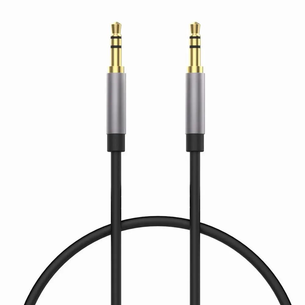 3.5mm Audio Aux Cord, Male to Male Auxiliary Audio  Compatible with  Headphones, , iPod, iPad,  Audio, or Any Audio Device with 3.5mm Aux Port (Black) (1-Pack_1.6ft)