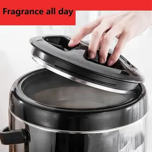 1.59/2.11/2.64gal Stainless Steelcold Water Bucket with Handle, Foldable Large Capacity Commercial Beverage Warmer and Ice Cube Adder for Party Storage Juice