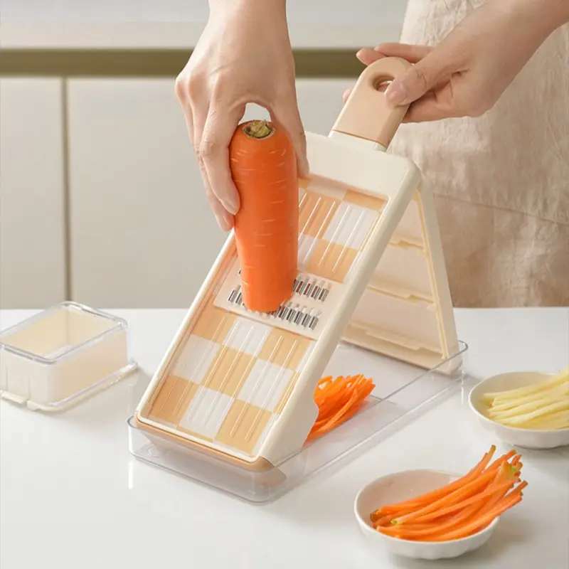 Hand-Friendly Potato Slicer, Multi-Functional Vegetable Cutter, Carrot Grater and Slice Tool, Efficient Kitchen Utensil