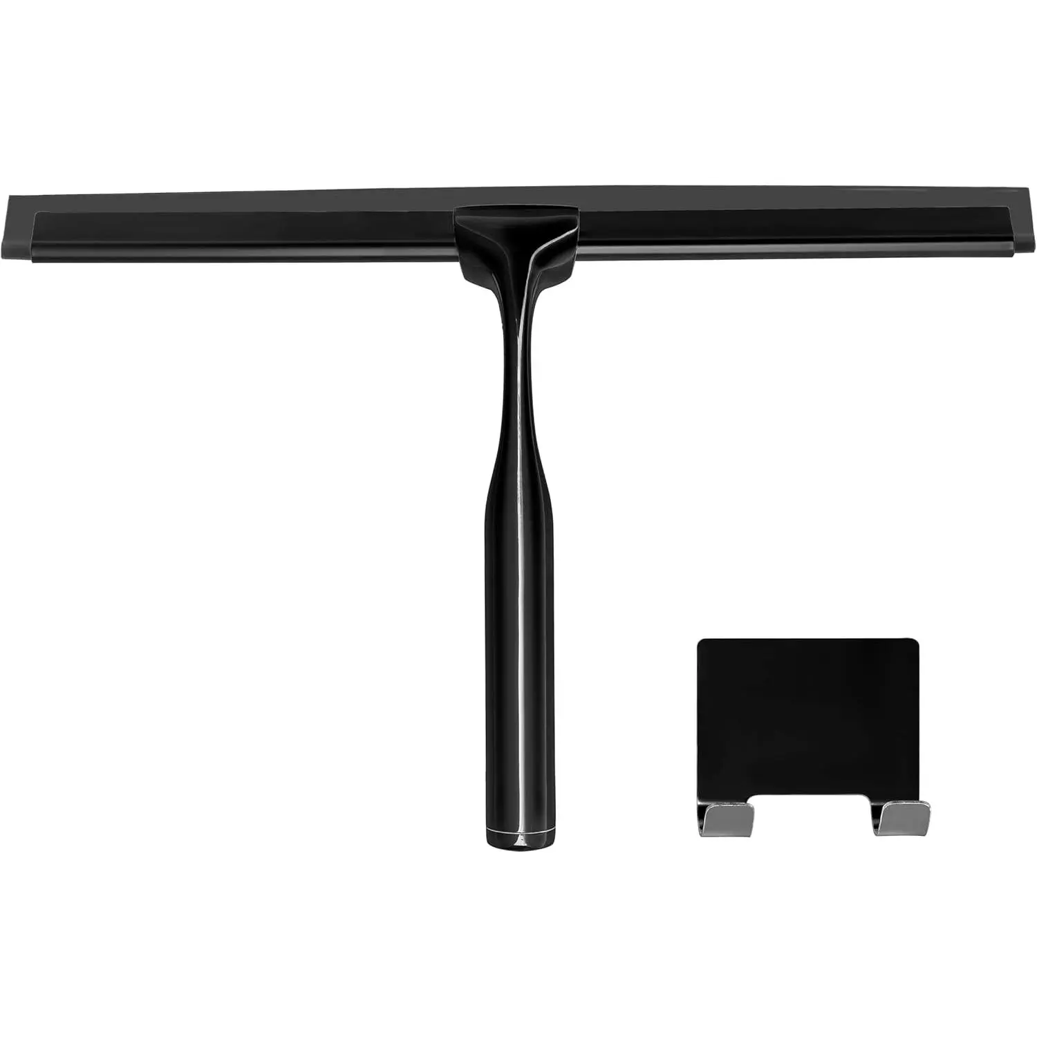 Metal  – Stainless Steel Window & Shower Cleaner | Soft   removes water & soap  shower doors,  windshields & glass – includes hook, Black