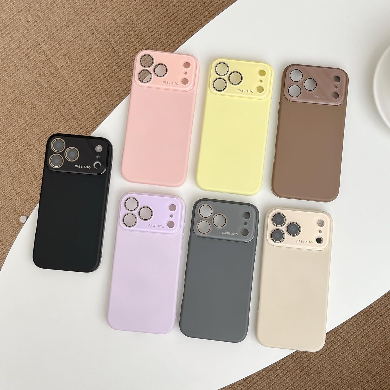 Phone case for iphone 17 16 15 14 13 12 11 pro max plus ,Frosted Solid Color Shockproof Camera Lens Protection Phone Bumper Cover phone Cases for iPhone17 pro max
