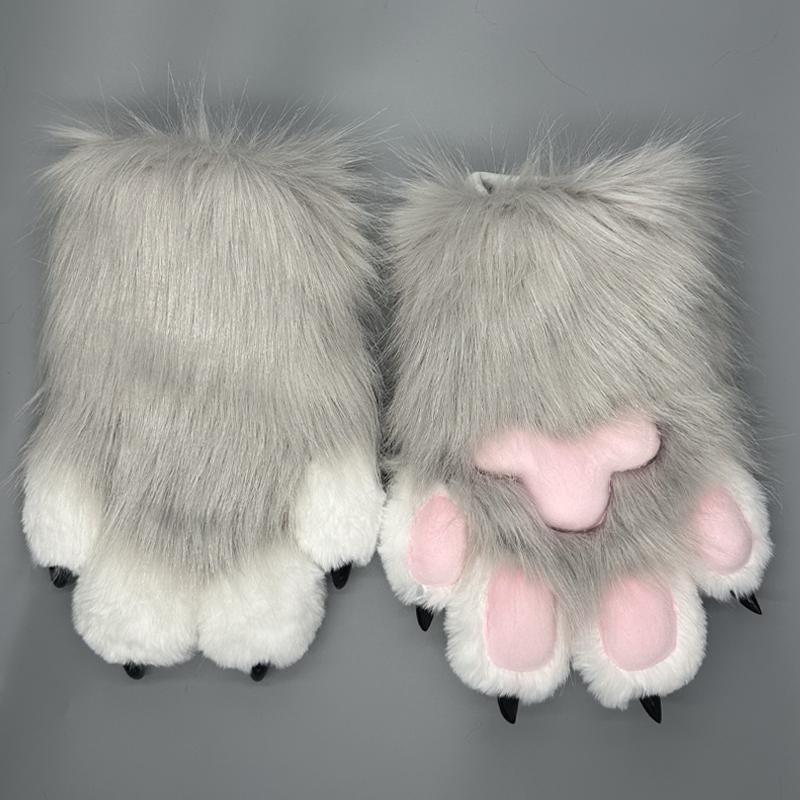 Fursuit paws gloves Furry Claw Gloves Built-in Whistle Decompression Toys Costume Party Accessories for cosplay