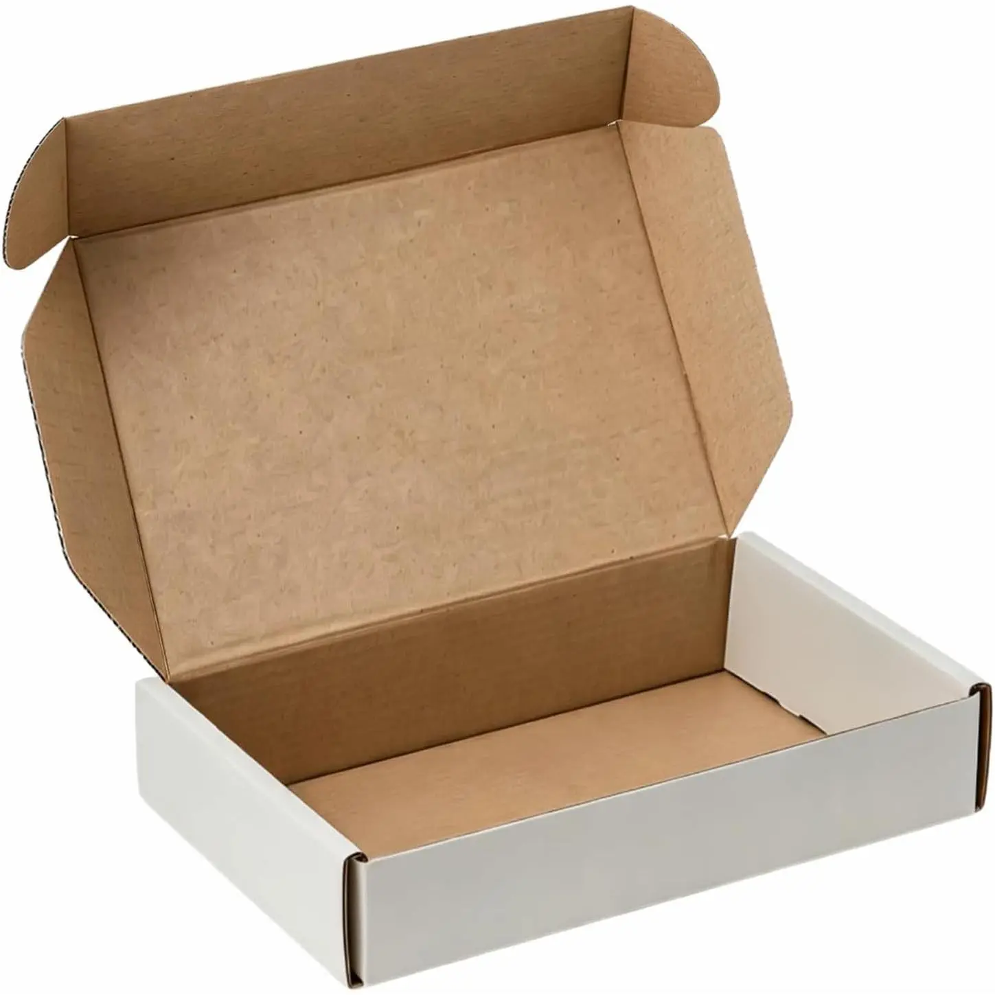 25 Pack 6"x4"x1" inch Small Shipping Boxes White Corrugated Cardboard Box for Small Business, Mailer, Shipping, and Packing