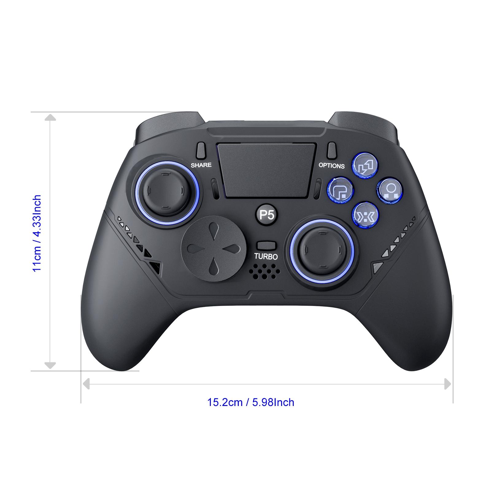 Gaminja P516 Wired Esports Controller for P5/P4/PC, Wide Compatibility Just Plug&Play, Double Motor Vibration Intelligent Simulation Game Trueinternal Feedback, Wired Gaming Controller, Game Console Accessories