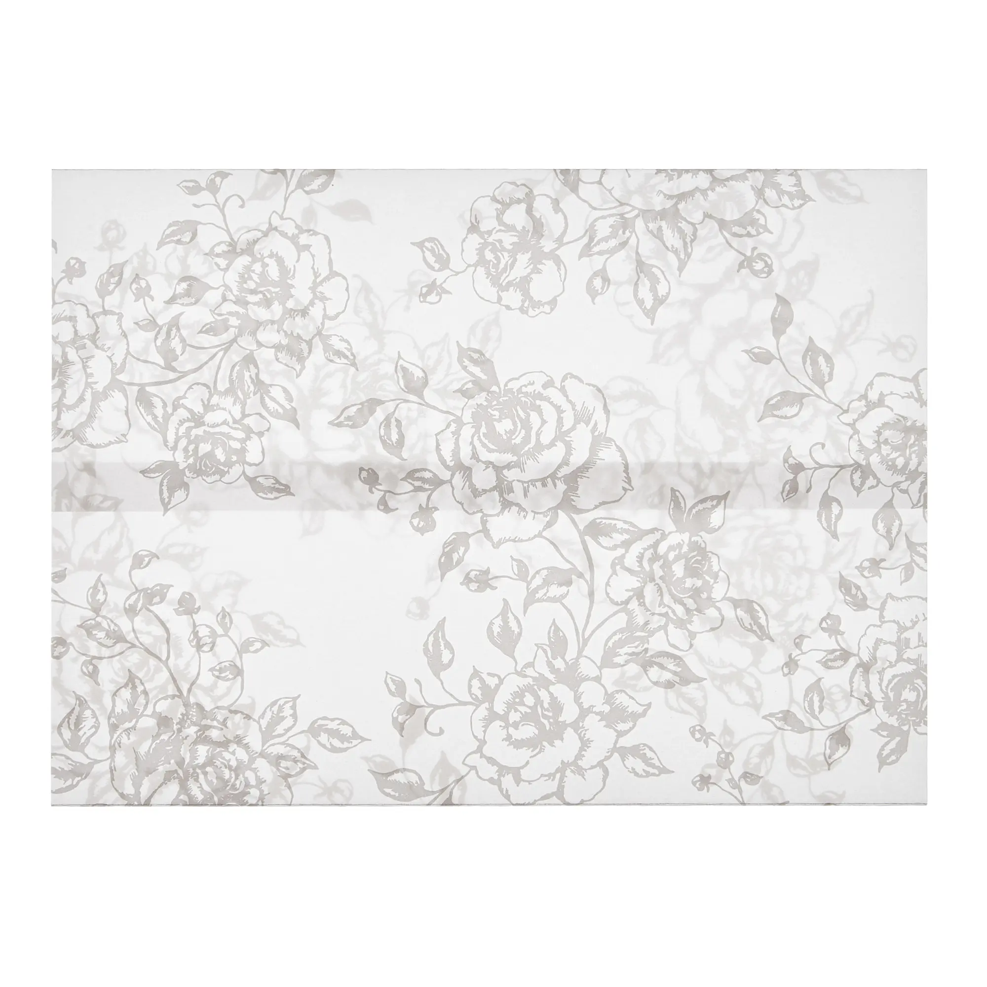 Pre-Folded Translucent Vellum Jackets for 5x7 Invitations – Elegant Gift Wrapping Paper – Floral Design (White Stamen & White Rose) – Perfect for Weddings, Arts & Crafts – 100 Pack