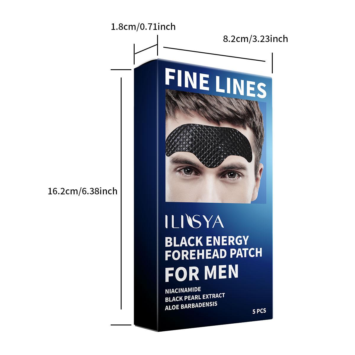 ILISYA Men's Black Energy Forehead Patch 1 box, Anti Wrinkle, fade ...