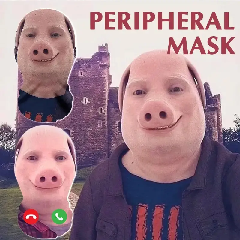 John Pork Smiling Interesting 3D Printed Seamless Mask Hat Cosplay Facial Mask Party Cosplay Props Halloween Mask Mesh Balaclava