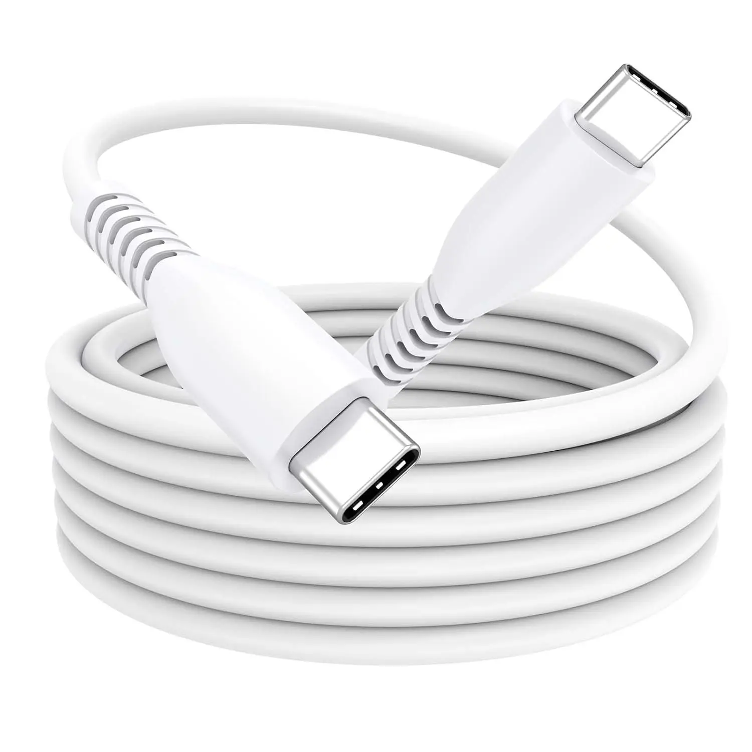 USB C  15 Ft, Extra Long Type C 60W   Cord, White USBC Male to USB-C Male  for  17/16/15, Galaxy S26/25/24/S23, Tablet,  Camera