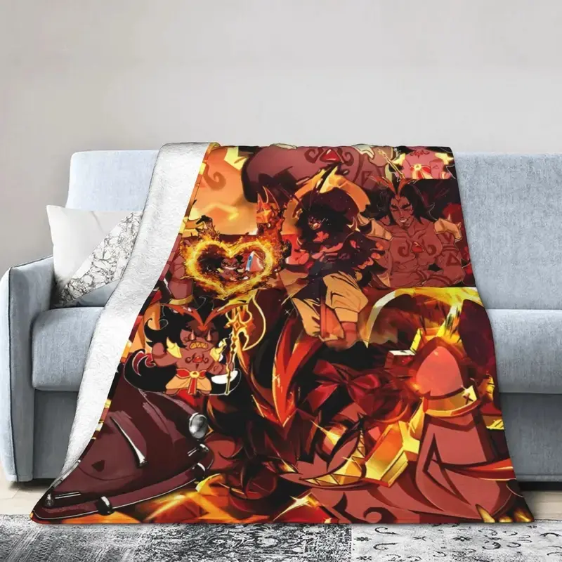 Cookie Run Kingdom Burning Spice Cookie Blankets Fleece  Lightweight Throw Blanket for Outdoor Travel Quilt Multi-function