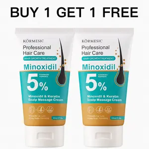 [BUY 1 GET 1 FREE] 5% Minoxidil Hair Growth Scalp Massage Cream for Men & Women with Keratin & Ginger Extract – Prevents Hair Loss, Repairs Follicles, Promotes Fast Regrowth & Strengthens Hair Roots japanese hair care