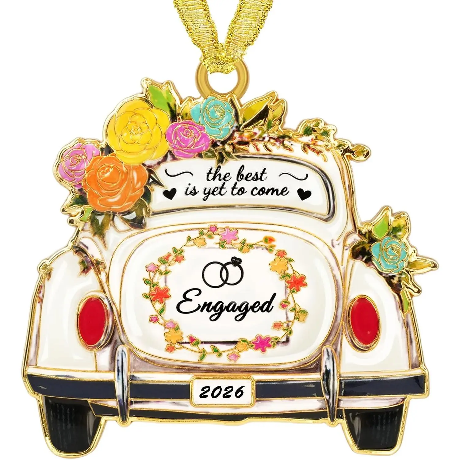 Engagement Christmas Ornament 2026, Engagement Gifts for Couples, Newly Engaged Couple, Bridal Shower Gift for Women, Fiance Friend Daughter Keepsake OrnamentGift