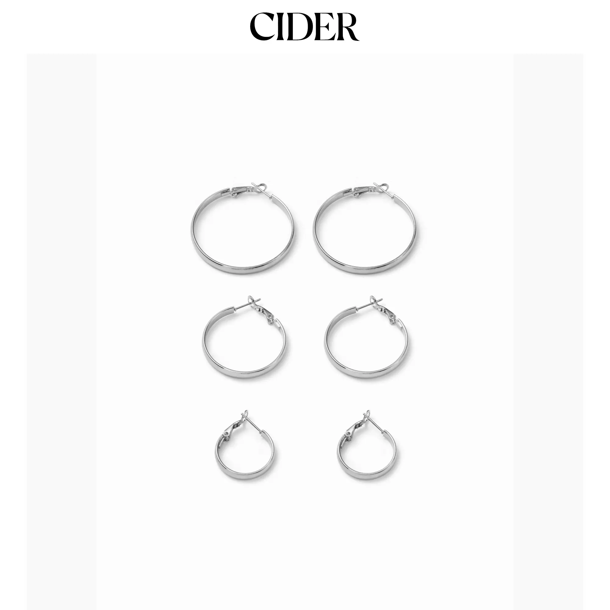 Cider 3 PAIRS HOOP EARRINGS SET