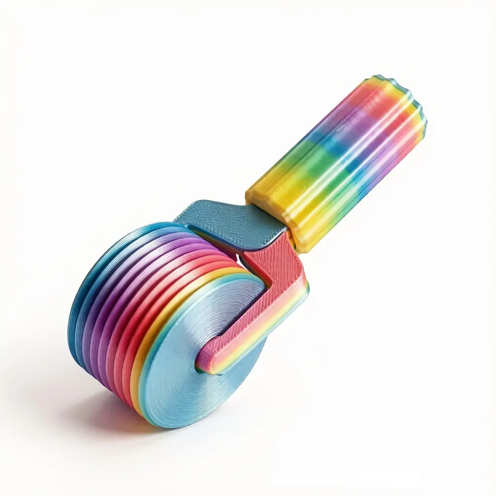 3D Printed Rainbow Diamond Painting Roller Tool Multi-Layer Press Wheel for DIY Art Craft Accessories Ergonomic Handle for Securing Resin Drills Beads Canvas Art Tool Diamond Painting Tools