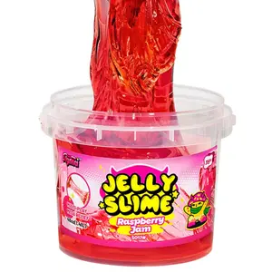 Slymu Jelly Slime Raspberry Jam - Red, Unscented, Sensory Fidget Toys, 3.1 lbs, Stress Relief, ASMR, Crisp Texture, Bucket, Party Favors for Kids, Birthday Gifts for Girls and Boys, Goodie Bag Stuffers