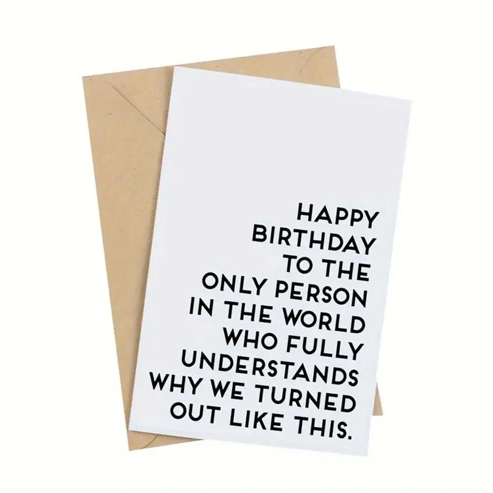 Funny Birthday Card with Envelope, Custom Message Card, 1 Count Happy Birthday Card, Birthday Gift for Sister & Best Friend, Long Distance Gift