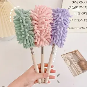 3 Pack Extendable Microfiber Mini Duster Brush Set With Comfort Grip Handle, Dual Use Dust Removal Accessory For Auto Interior Detailing And Household Surface Cleaning