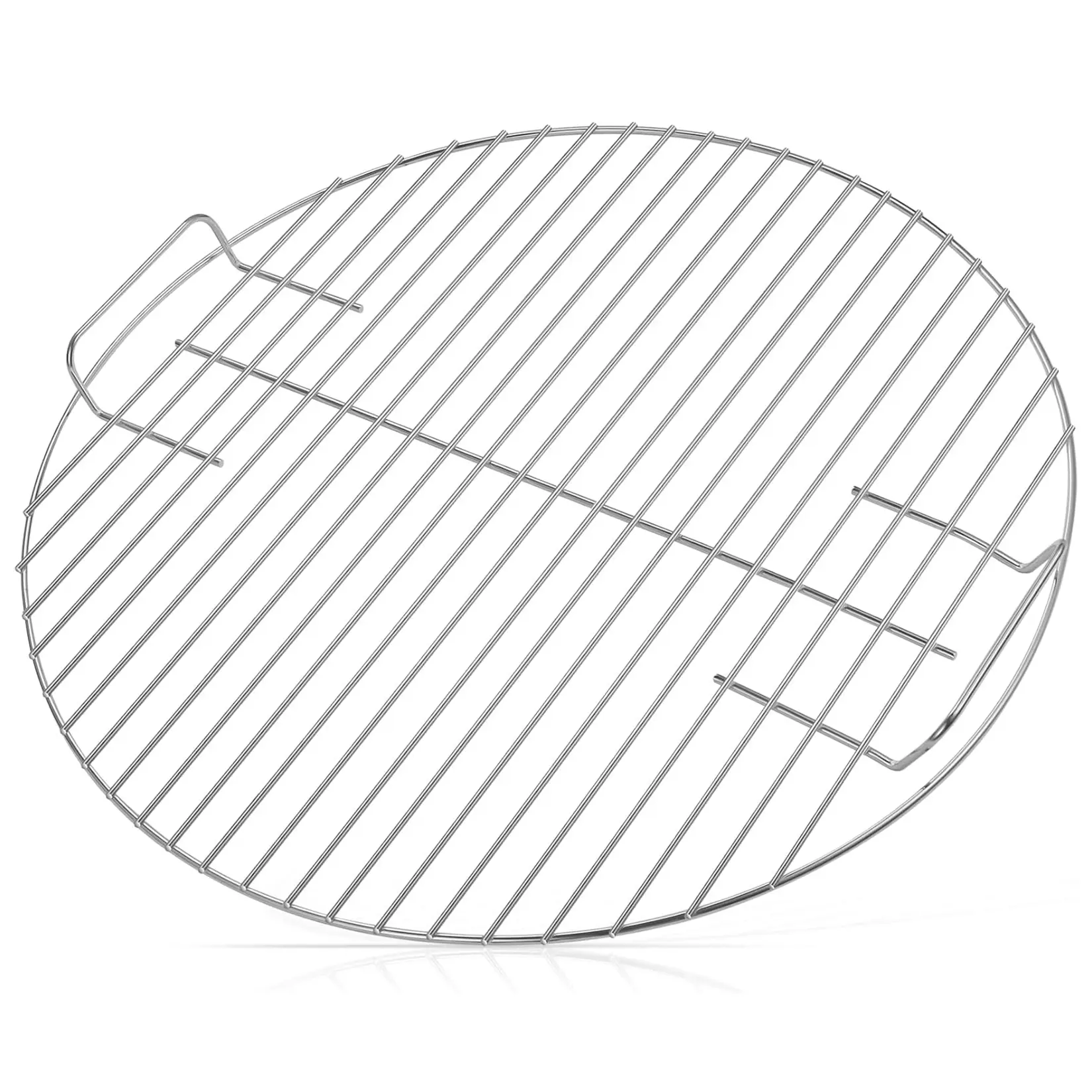 17 Inch Round BBQ Cooking Grid with Handles – Heavy-Duty Plated Steel Grill Grate Replacement – Global Fit Charcoal Kettle Rack – Non-Stick, Rust-Resistant Outdoor Barbecue Accessory