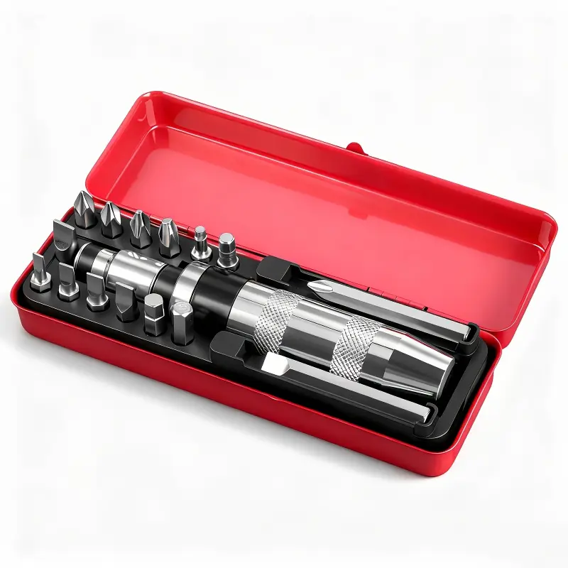 16-piece manual hand impact screwdriver set | Effective for removing rusted screws/bolts | Includes 15 flat-head and cross-head screwdrivers | An essential tool for car and home appliance repairs
