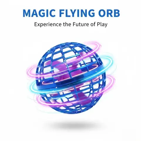 Levitating Induction Flying Ball, Glow Gyro for Fingertip Play, Sports & Outdoor Training Ball, Flying Orb Ball, Magical Flying Ball, Magical Hover Ball, Flying Rotating Hover Ball