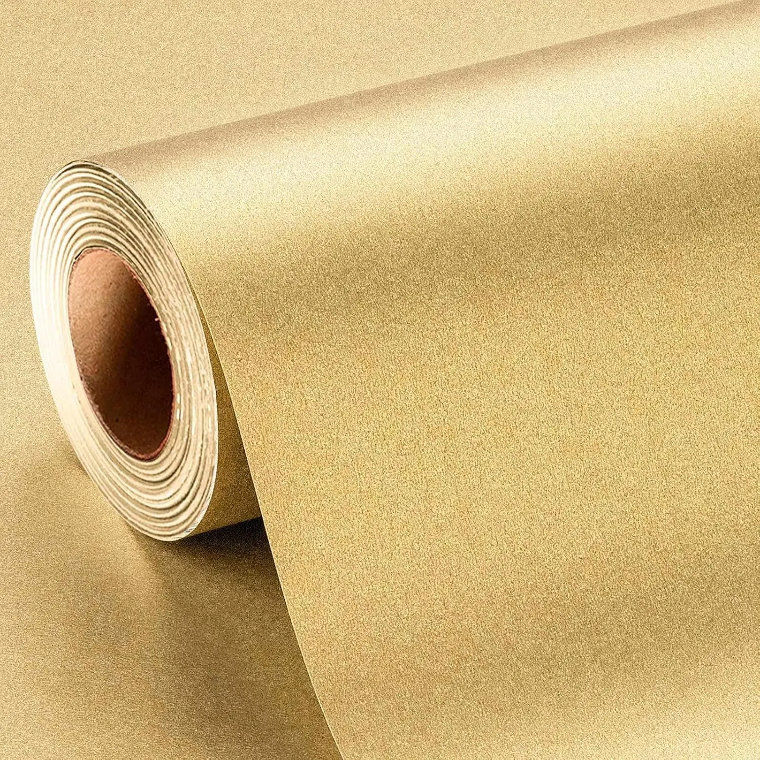 Gold Wrapping Paper Roll, Thick Gift Wrap Paper Featuring Solid Color Pearly-Lustre for Wedding, Birthday, Anniversary, Baby Shower, Graduation, Mothers Day, Christmas 17 Inch x 16.4 Feet