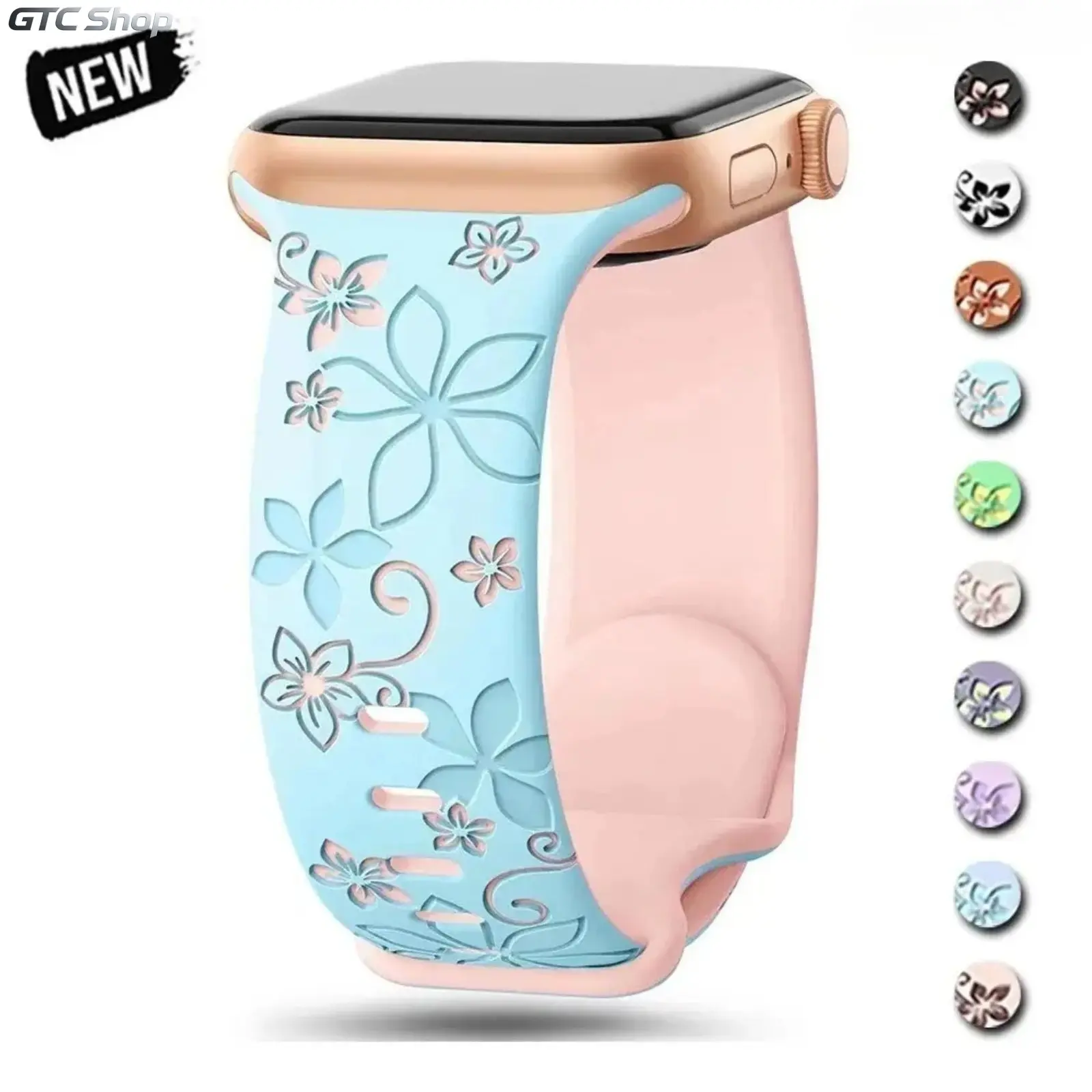 Women’s Engraved Silicone Smart Watch Band - White, Black, Multi-Size Sports Wristband, 38-49mm Wearable Accessory Compatible with Series & Ultra Models