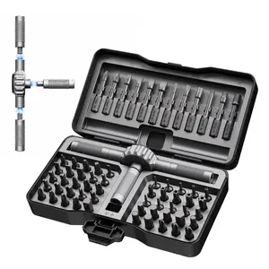 64 IN 1 Magnetic Ratchet Screwdriver Set, Magnetic Screwdriver Tools, T Handle Ratchet Screwdriver Kits, Ratcheting Screwdriver with S2 Steel Bits for Home Daily Repair, Precision Electrical Appliance Repair, for Men Husband