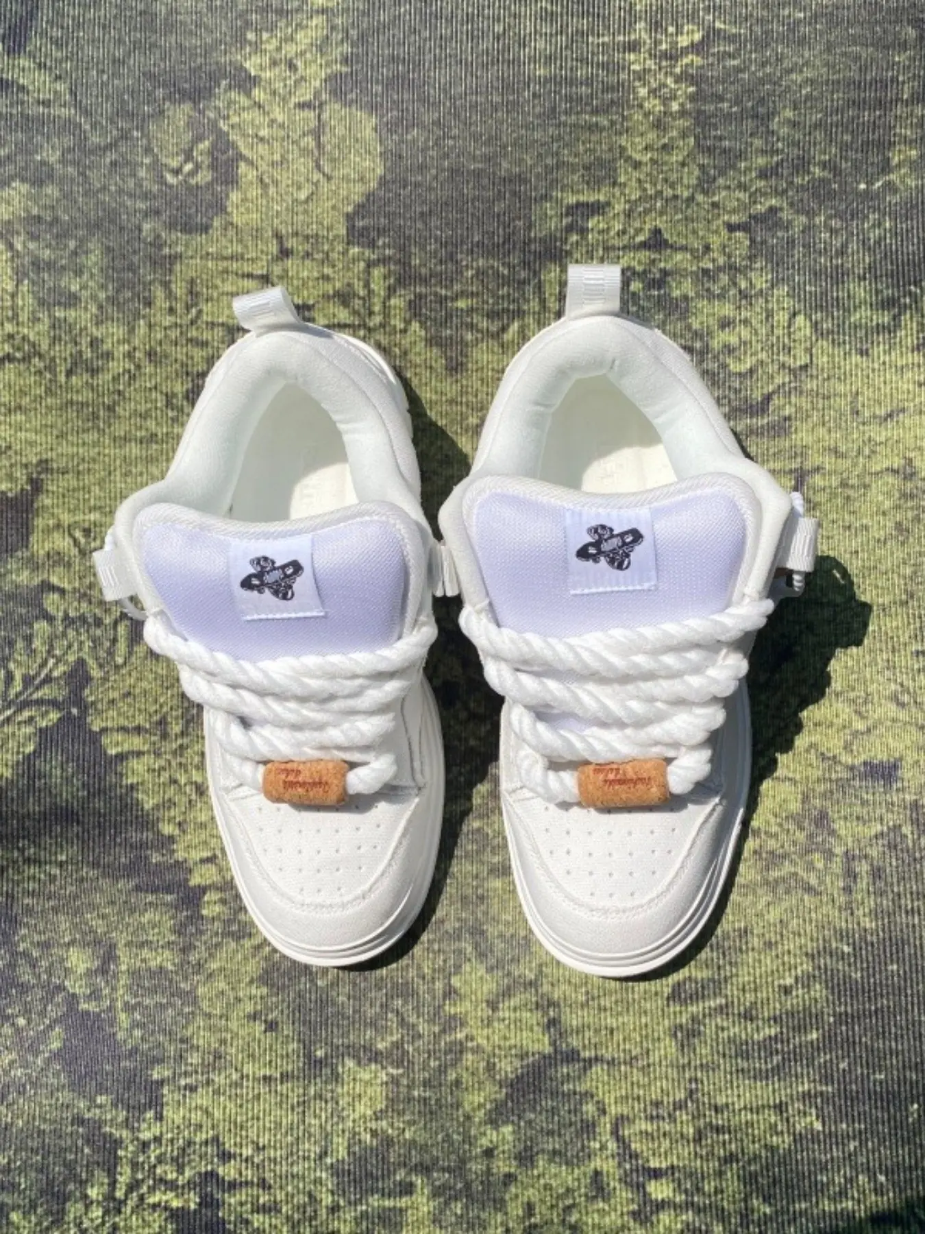 New Arrival Unique Design Thick Rope Laces Board Shoes, Casual Canvas Sneakers, Unisex Couple Streetwear, Anti-Slip Durable Sole, Trainer