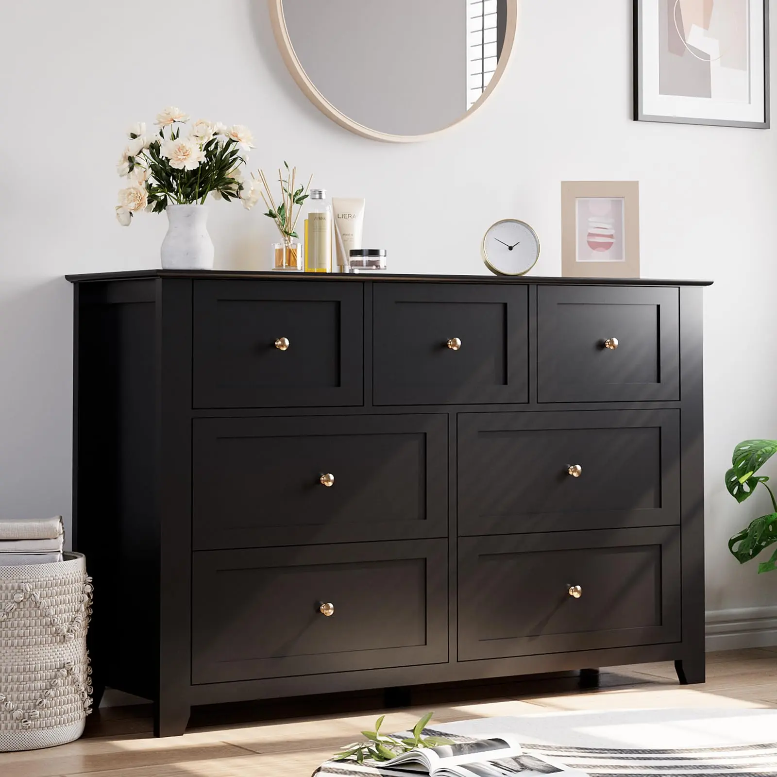 Garvee 2026 New Upgraded1 MDF + Paint U1 Lac 7-Drawer Extra Wide Dresser Ideal Christmas Xmas Birthday Gifts for Women Men Friends
