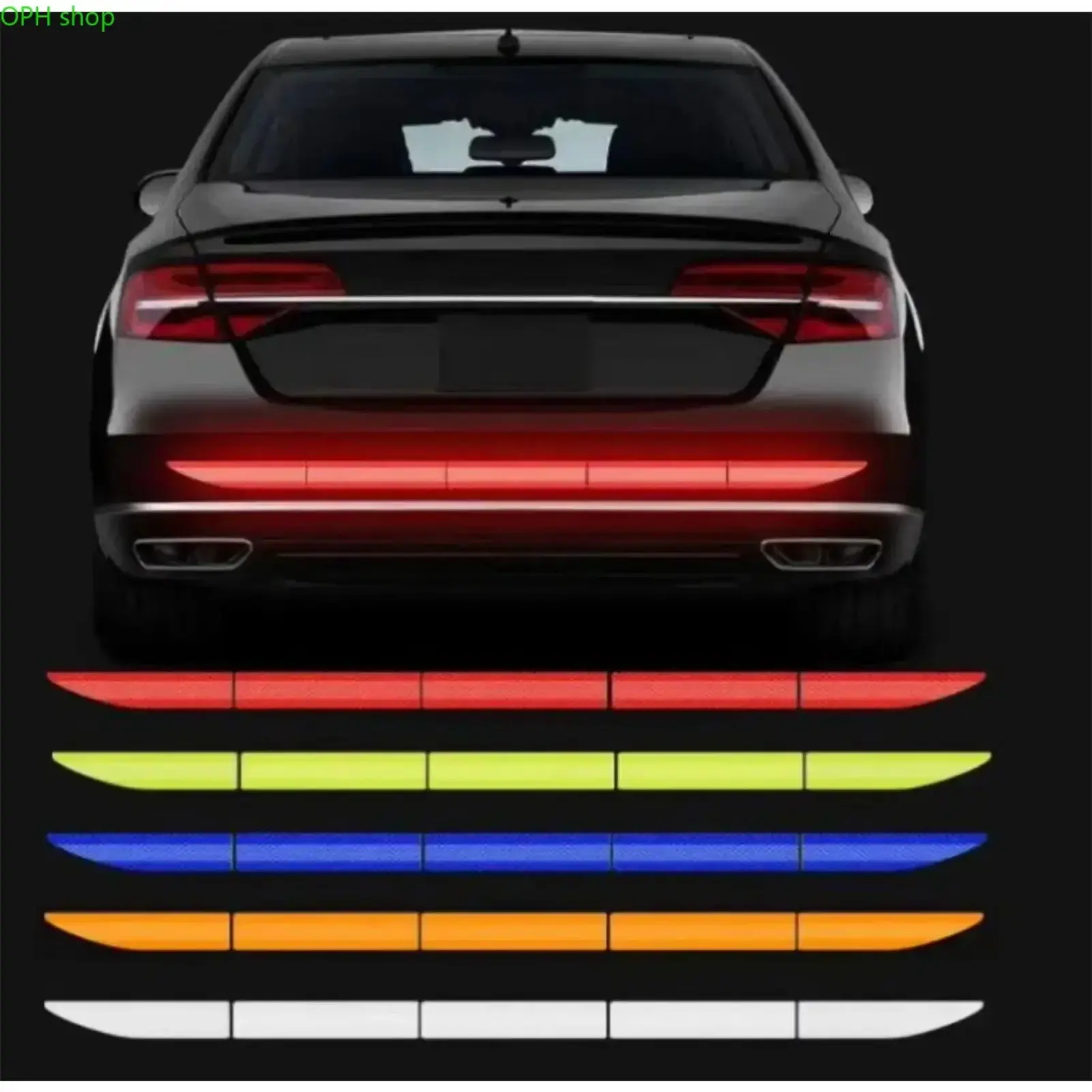 Car Stickers Multipack, 3-Pack Long-lasting Reflective Tape with Nano Technology, Waterproof Anti-Collision Decals for Exterior Safety, Auto Trunk Exterior