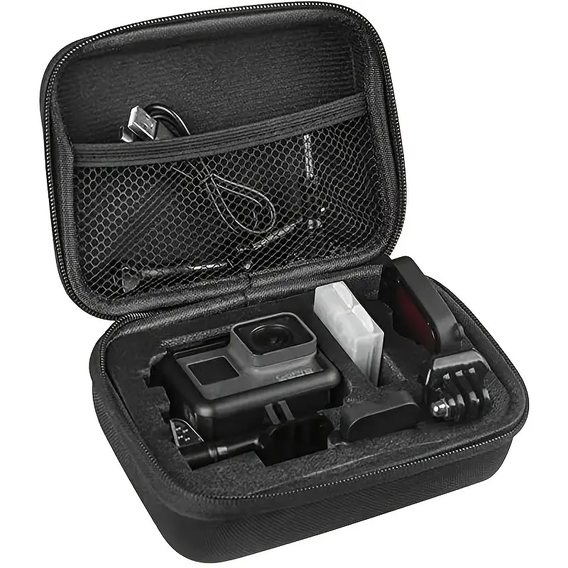 Shockproof Waterproof Camera Storage Bag, Durable Portable Case for Hero 11 10 9, Sjcam Akaso Eken Yi Action Cameras, Protective Gear, Vlog Accessories