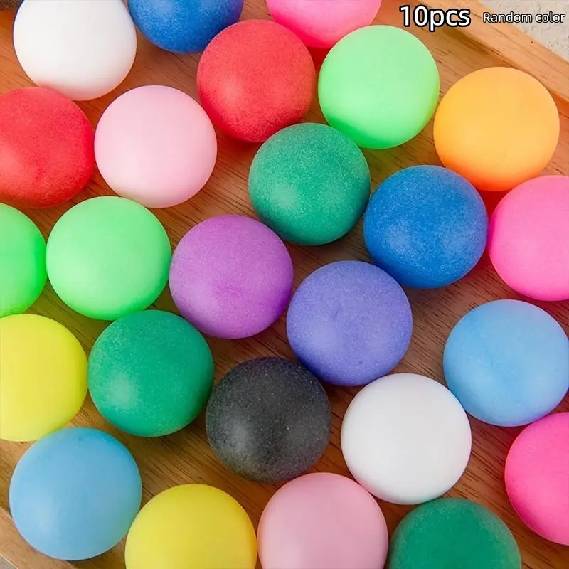 10pcs Matte Finish Colorful Ping Pong Balls, Standard 40mm Size, Durable PP Material, Ideal for Kids, Games, Prizes, High Value, Bouncing Ball