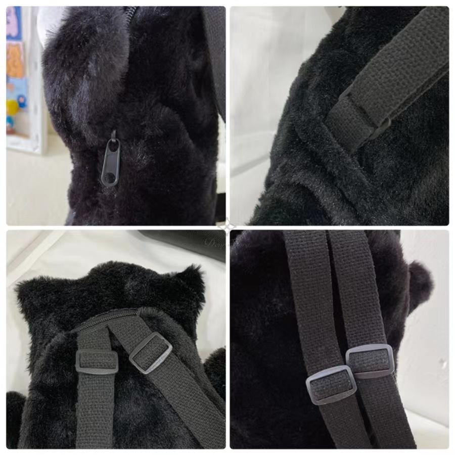 Y2K Novelty Cute Plush Backpack Cool Gothic Knapsack Harajuku Girl Street Personality Backpacks Fashion Women's Travel Rucksacks