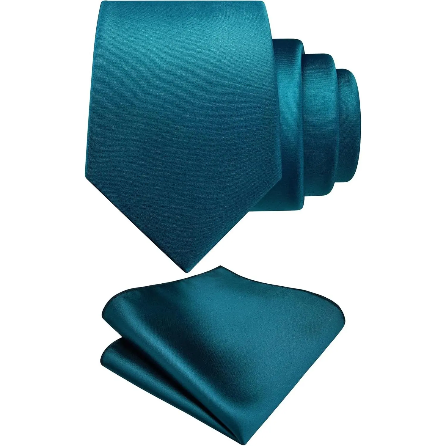 3.15"（8cm） Mens Tie Set Solid Pure Color Necktie and Pocket Square Set in Gift Box(Gift)