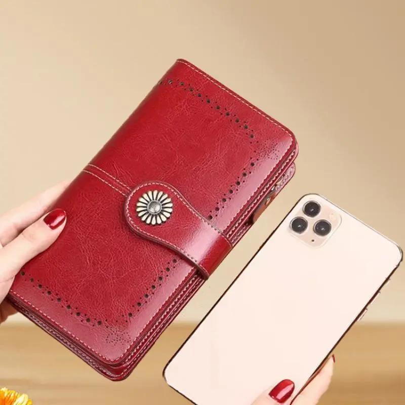 Women's Peacock Blue Vintage Leather Bifold Wallet with RFID Shielding, Detachable Wristlet Strap, Fashion Accessory Wallets