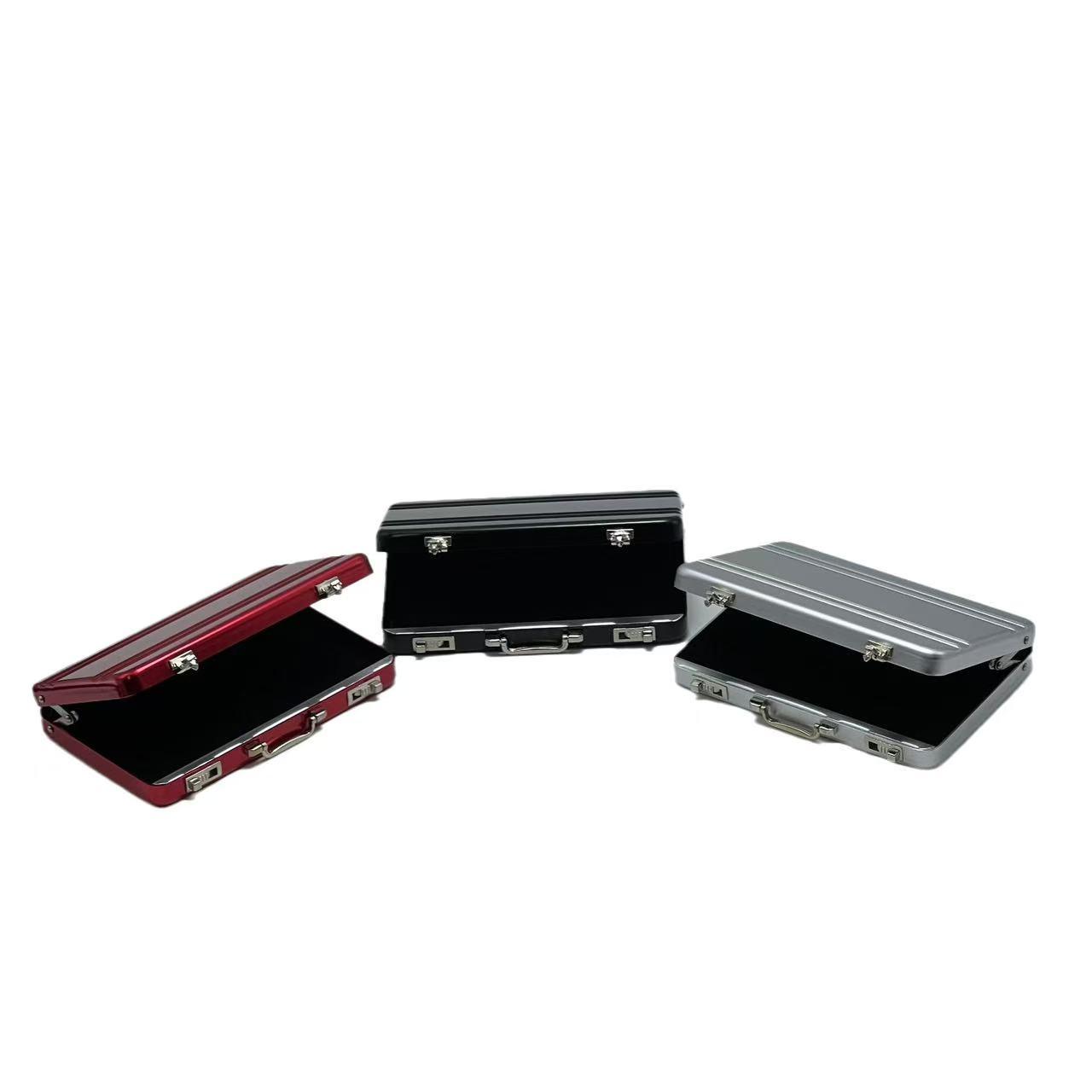 "Password Mini Briefcase Pocket Carry Card Holder Safe Box Style Aluminum Business Card Case"