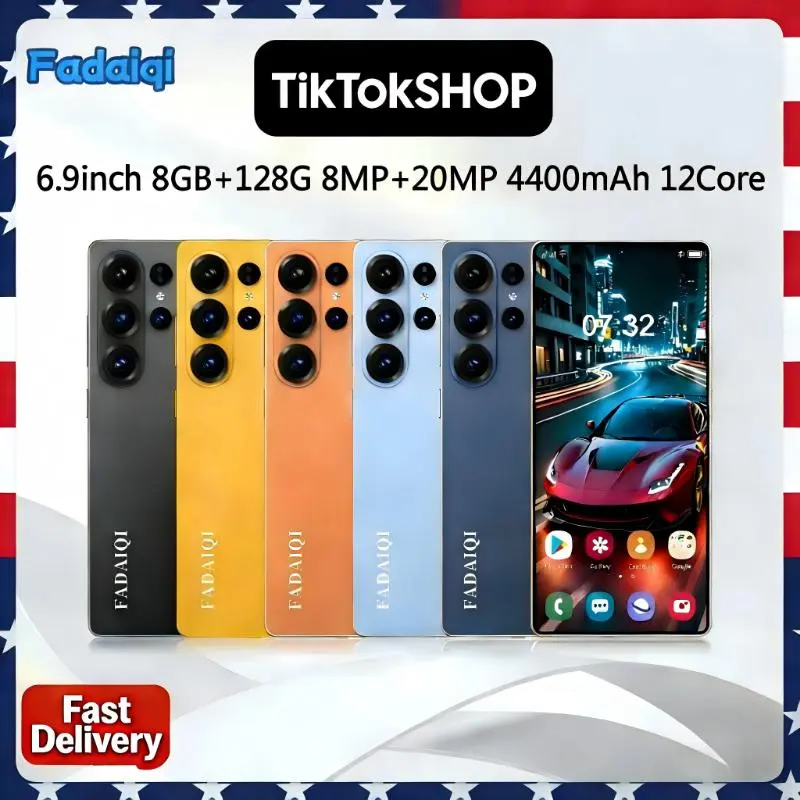 Fadaiqi-S26 Pro 4G Android Smartphone with Dark-Environment Face Unlock, 8GB+128GB, Octa-Core Processor, 4400mAh All-Day Battery, Full Network Compatibility, Micro SD & SIM Support, Cost-Effective, US Warehouse Flash Sale, Screen-Ready for Protectors