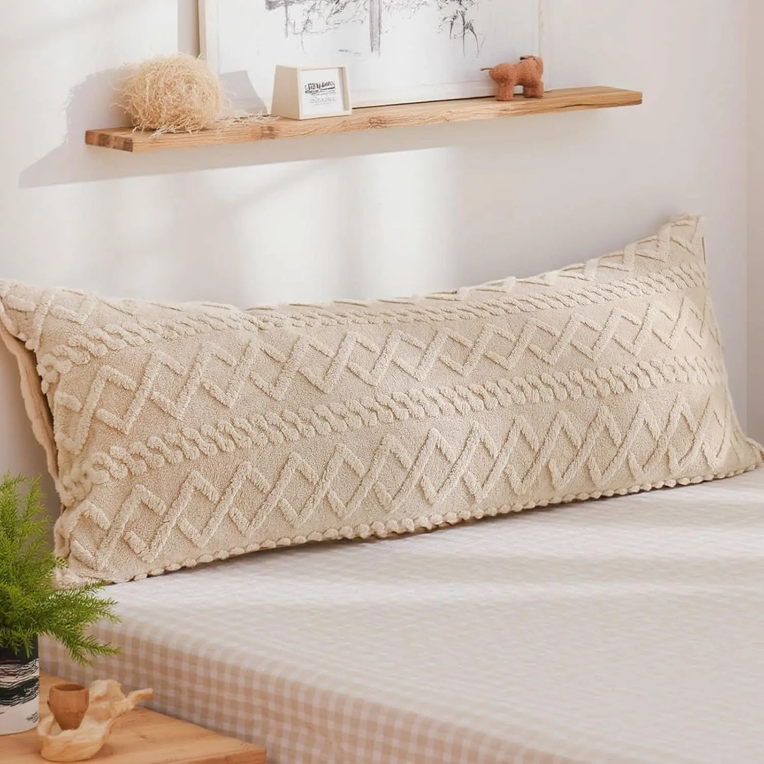 Luxurious Pillowcase, Soft Plush Long Pillowcase, Breathable Taffeta Flannel, Ideal for Bedroom, Sofa, Hotel, Twin Size, Solid Color