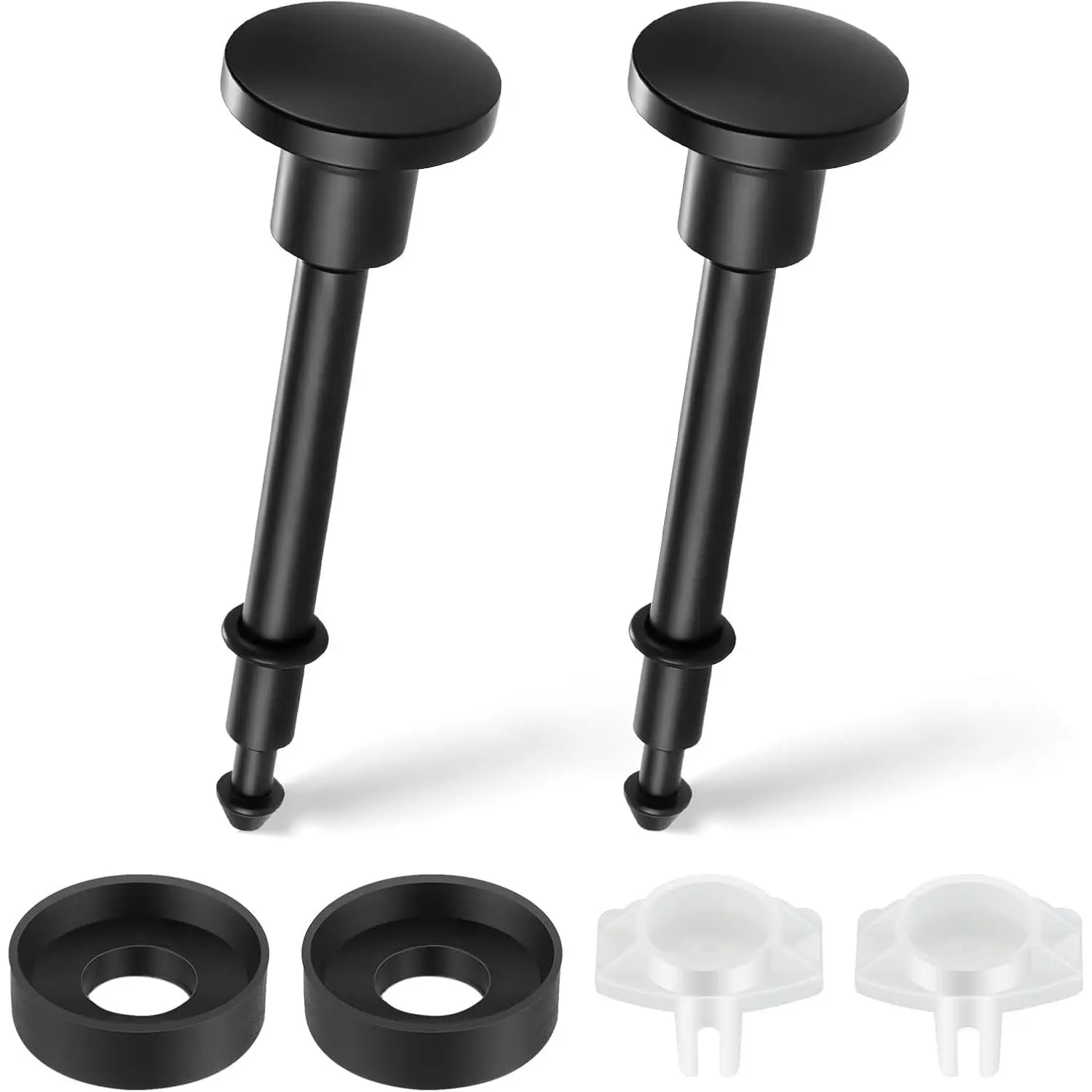 2 Set Tub Spout Diverter Repair Kit, Bathroom Shower Bathtub Leaky Faucet Repair  , with 2 Diverter Valve Stems, 2 Cup Seals and 2 Gates (Matte Black)