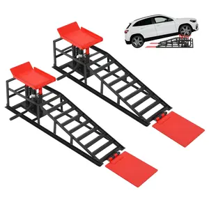 GAOMON Heavy Duty Hydraulic Car Ramp – 5 Ton Dual Pumps, Adjustable Height, Low Profile Welded Steel, Rust Resistant, Non-Slip Pad, Safety Lock – Industrial Material Handling – For Trucks, SUVs, Sedans
