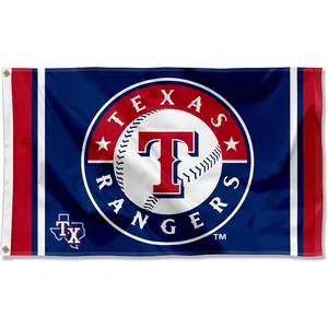 Texas Rangers Circle Logo 3x5 Foot Grommet Banner Flag