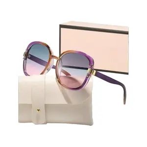 Unisex Vintage Gradient Sunglasses - Casual Stylish Glasses, Tinted Lenses, Premium Build, Face-Slimming Shades, Vintage Protective Gear for Street Style, Spring Outdoor Activities