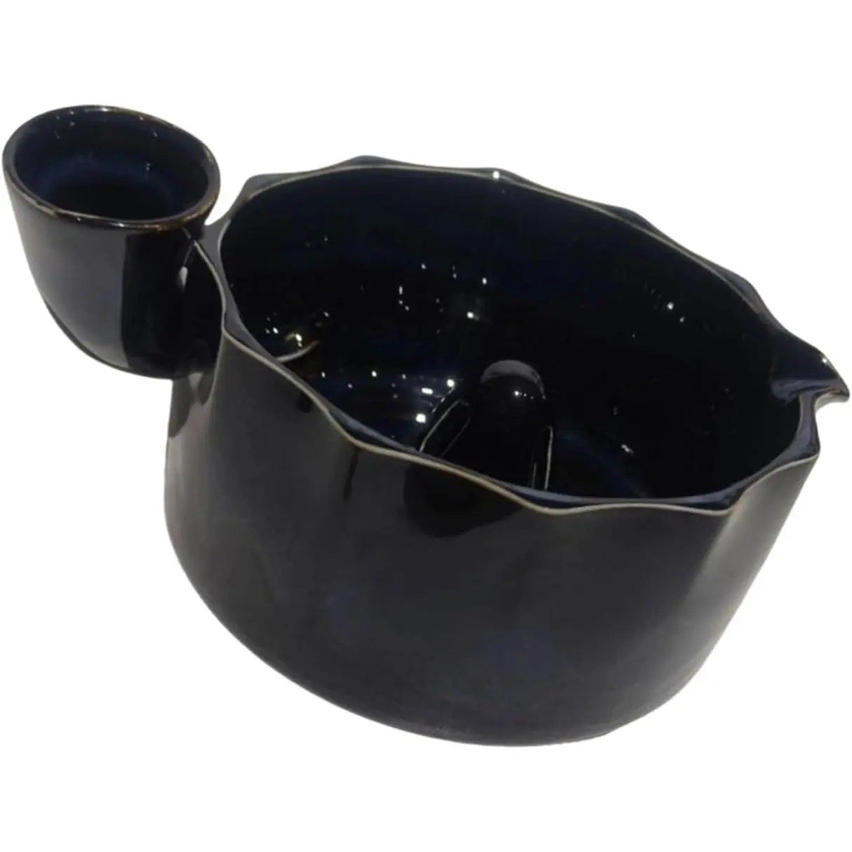 7 Inch Ceramic Self-Rinsing Berry Bowl, Centered Cone Rinser Fruit Colander Strainer, Kitchen Berry Basket, Dishwasher Safe, 1 Pack