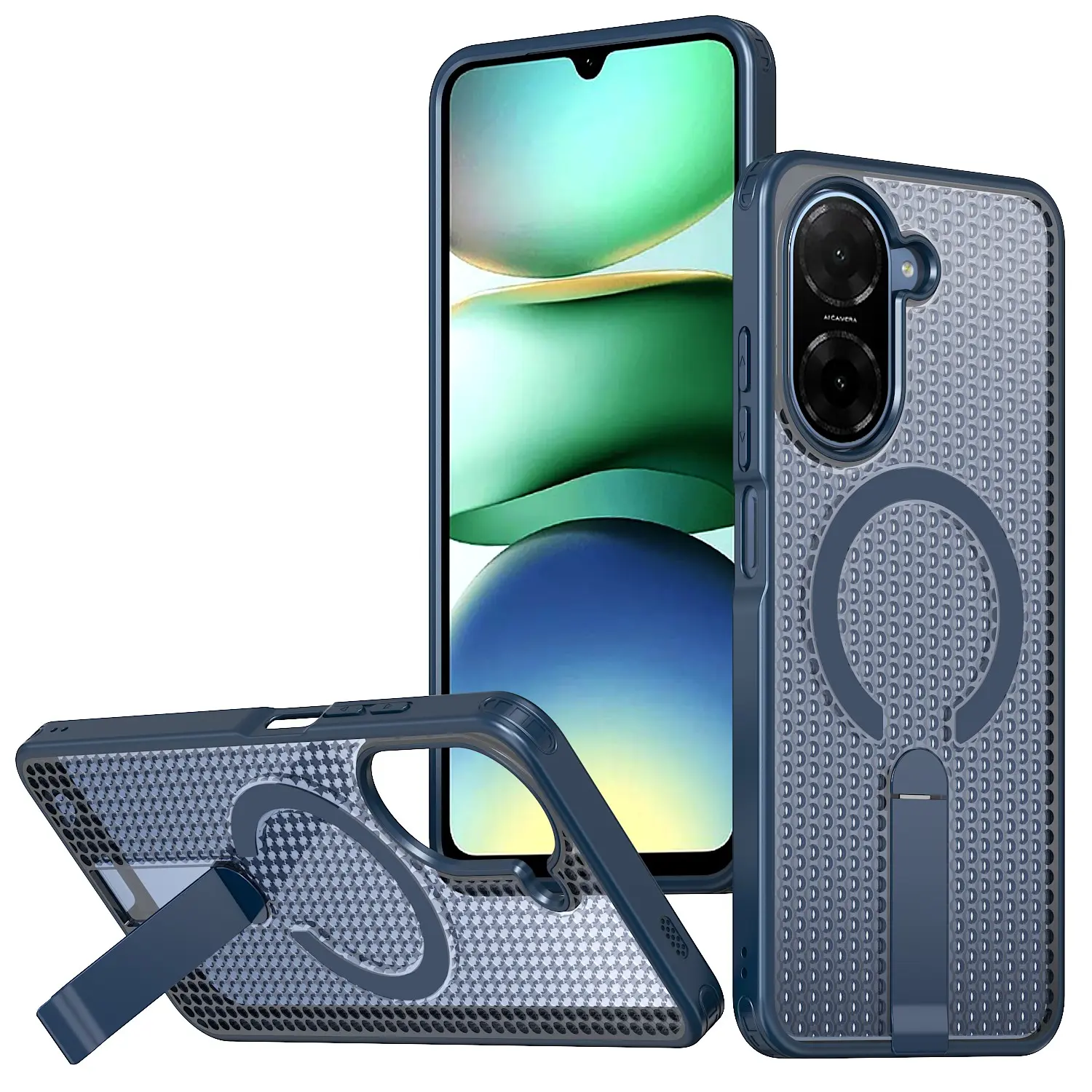 Redmi A5 4g/poco C71 Stand Phone Case, Magnetic Charging Protective Cover, Durable Design, Perfect Fit, Essential Accessory