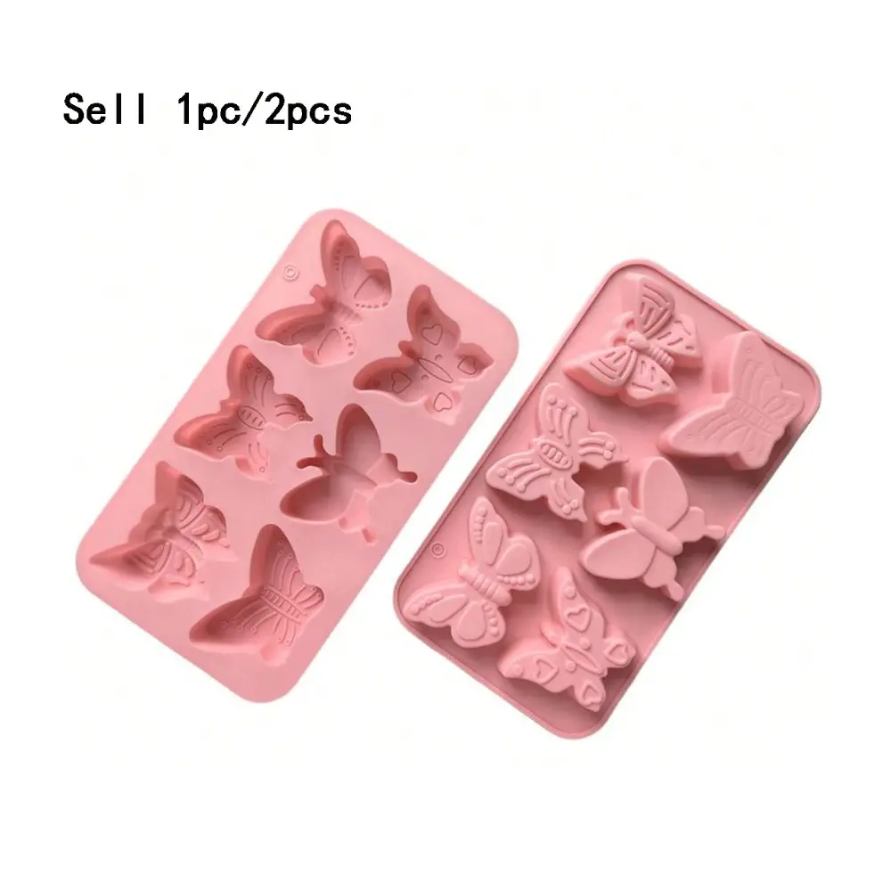 Butterfly Shape Silicone Mold, 3D Butterfly Chocolate Candy Molds, Animal Butterfly DIY Soap Candle Molds, Baking Molds, Home Baking Supplies, Reusable Chocolate Mold, 1/2pcs Set